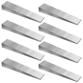 8PCS Metal Wedge Shims Triangle Flange Wedge Steel Wedges for Welding Silver Metal Flange Wedge Pipe Fitting Welding Tool 4 x 0.8 x 0.5 inch Steel Wedge Set