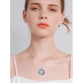 TOUPOP 444 Angel Number Necklace 925 Sterling Silver Tree of Life 444 Pendant Necklace Numerology Jewelry Birthday Mothers Day Gifts for Women Mom