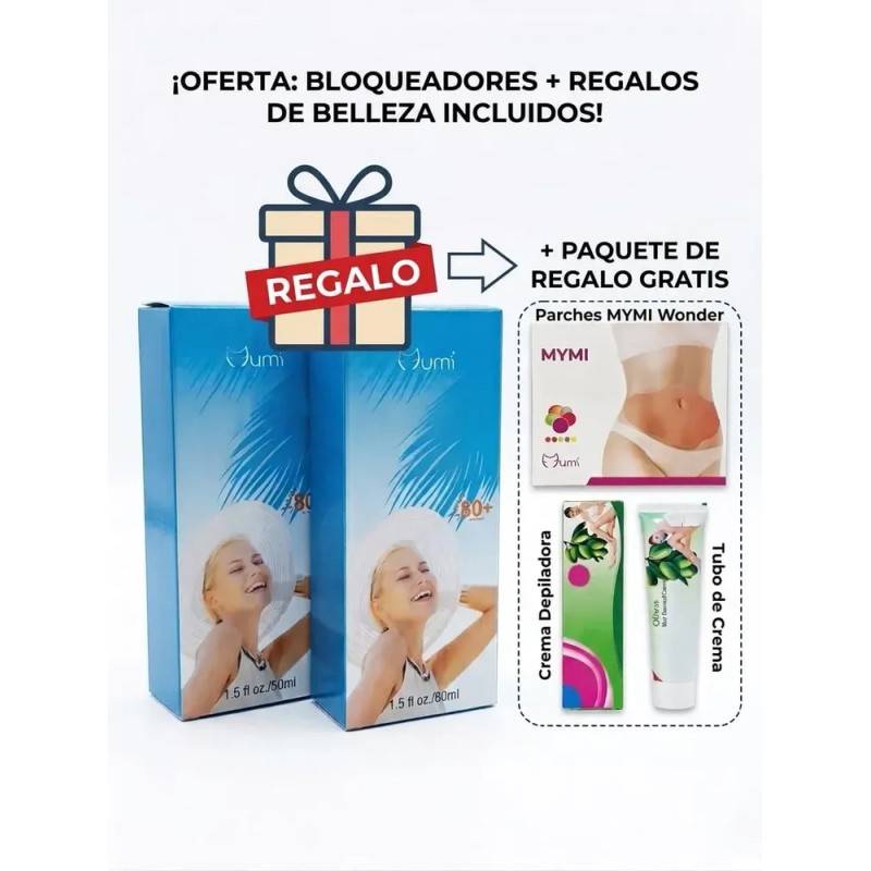 2 Bloqueadores Solares Fps 50+ Crema Depiladora Y Parches