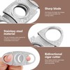 GALAMAX Cigar Cutter, Silver Grain Damascus Stainless Steels Cigar Cutter
