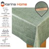 Karina Home Moss Green Linen Look Wipe Clean Tablecloth Vinyl