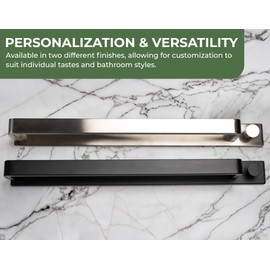 Saffron & Sage Towel Racks for Bathroom Wall Mounted, 17 inch Heavy Duty Bathroom Towel Rack Wall Mounted, Stainless Steel Bathroom Towel Holder for Bathroom Wall, Easy to Installation, Brushed Steel