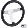 Classic Solid Spoke Black Steering Wheel, 12 Inch