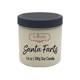 SANTA FARTS Soy Wax 14 oz. Jar Candle | Chocolate Nuts Sweet Vanilla | Christmas