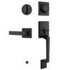 Gaurqiah Front Door Handle Set with Reversible Lever, Heavy-Duty Exterior