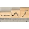 3 Piece Inchworm Rubber Stamp Set, Caterpillar