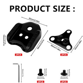 Compatible with Shimano SPD Plate Adapter SM-SH41 Bicycle Shoe, Bicycle Shoe Plate Set, Shoes Adapter Cleats, Metallic Bicycle Pedal Adapter Converter for Cycling Road Bike Cycling
