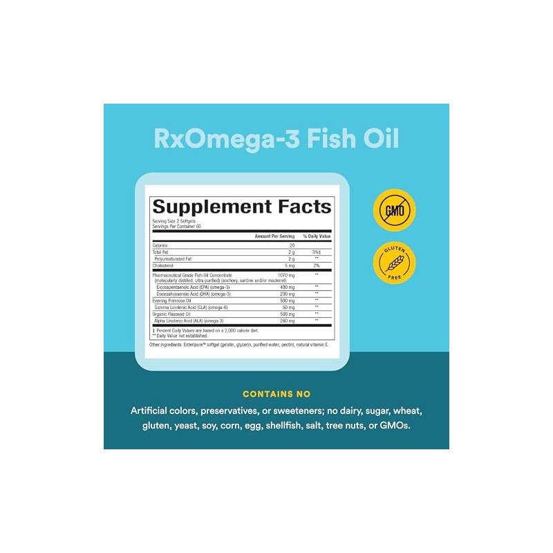 Natural Factors RxOmega-3 Factors, Women's Blend 120 Softgels