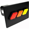 eVerHitch Tri Color Metal Trailer Hitch Cover (Red, Orange and