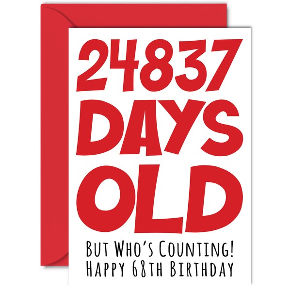 Stuff4 68th Birthday Card for Men Women Him Her -