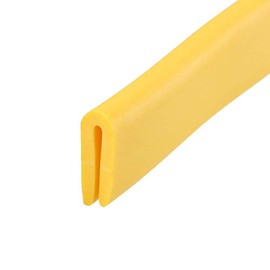 sourcing map Edge Trim U Seal Yellow Rubber Plastic U Channel Edge Protector Fits 1/256" - 3/64' Edge 10 Feet Length