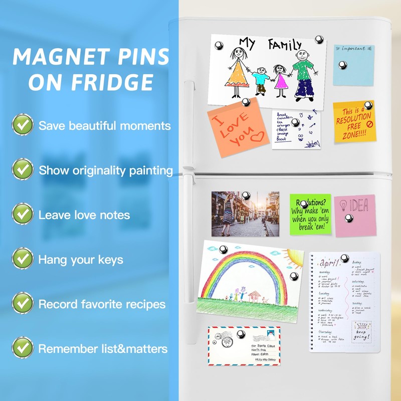 20Pack Strong Magnets for Refrigerator Neodymium Fridge Magnets Adult Magnets