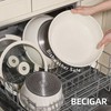 BECIGAR 23PCS Ceramic Pots and Pans Set,Nonstick, Removable Handle Pots
