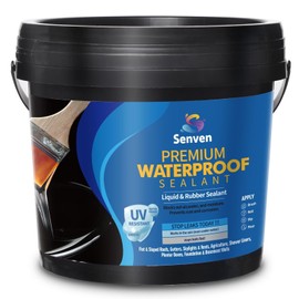 Liquid Rubber Waterproof Sealant, 35oz, Black, Flexible and UV Resistant, Roof Repair, Basements, RV, Campers, Trailers, Marine, EPDM, Masonry, Concrete