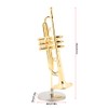 Miniature Trumpet Model, Brass Delicated Golden Mini Trumpet Mini Instrument