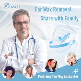 EVAWOO Ear Wax Removal, Ear Cleaner Earwax Removal Kit Tool Safe & Efficient Auto Ear Irrigation Kit Water Wash System Ear Flush Lavage Kit for Adults Removing Earwax Blockage & Buildup White