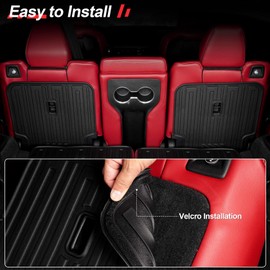 HOUCLEMIC Backrest Mat for 2022-2025 Acura MDX Accessories, All Weather Black Second Row Backrest Mat Protector Replacement for 2023-2025 Honda Pilot Accessories