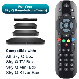 【Pack of 2】Replacement Remote Control Compatible with All Sky Q Box, Sky Q TV Box, Sky Q Mini Box and Sky Q Silver Box (Non-Touch, No Voice Control)
