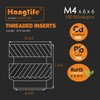 HANGLIFE Heat-Set Threaded Inserts, M4 Heat Set Insert for 3D