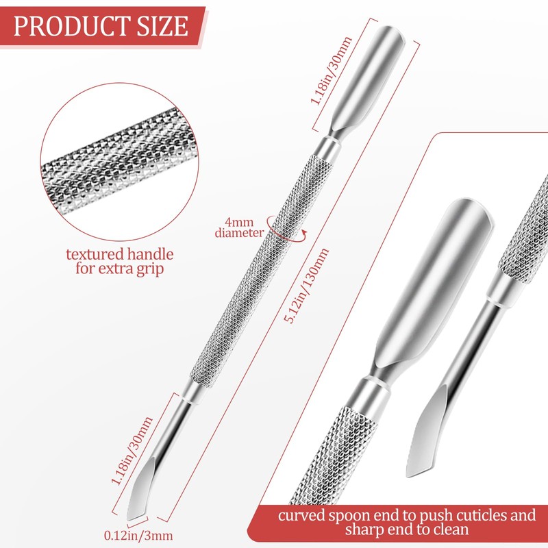 Cuticle Pusher Nail Polish Remover 2-in-1 Cuticle Trimmer Nail Care