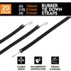 XSTRAP STANDARD 20 Pack Multiple Size Natural Rubber Tarp Bungee