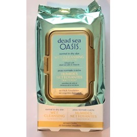 DEAD SEA OASIS (Normal to Dry Skin) WET CLEANSING TOWELETTES - 60 Pack