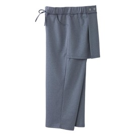 Silvert's Adaptive Clothing & Footwear Women's Open Back Active Capri Pant - Dark Heather Blue LGE