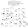24 Piece Mini Cookie Cutter Set Stainless Steel Geometric Shapes