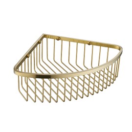 GORDEE Bathroom Shower Caddy Corner Shelf Basket, Ultra Sturdy Rust-Proof Stainless Steel Bathroom Shelf Organizer Shampoo Holder, Wall Mounted Storage Rack for Bathroom Kitchen, Brushed Gold