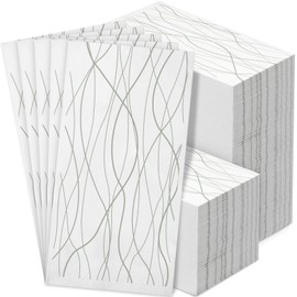 100 Unidades de Toallas de Mano de Papel para Baño de Invitados Toallas Desechables para Invitados Toallas de Mano Desechables Toallas Decorativas Toallas de Papel con Tacto de Lino