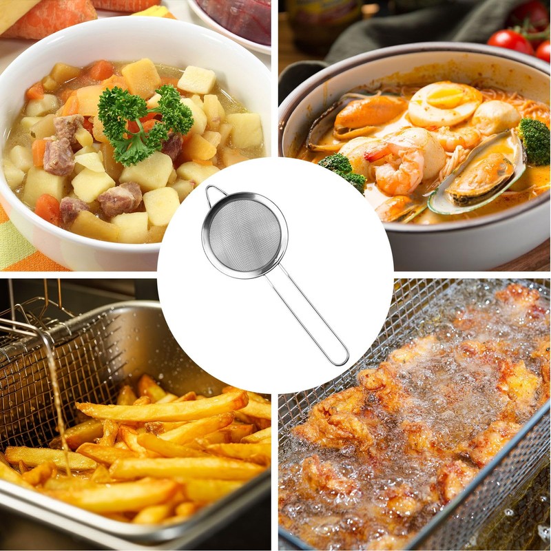 1 Pack Small Stainless Steel Fine Mesh,Sieve, Fine Mesh Strainer,with