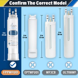AQUA012 FPPWFU01 Water Filter Replacement Compatible with EPPWF01 PureAdvantage PWF-1 FPPWFU01 PurePour PWF-1Refrigerator Water Filter(2 Pcs)