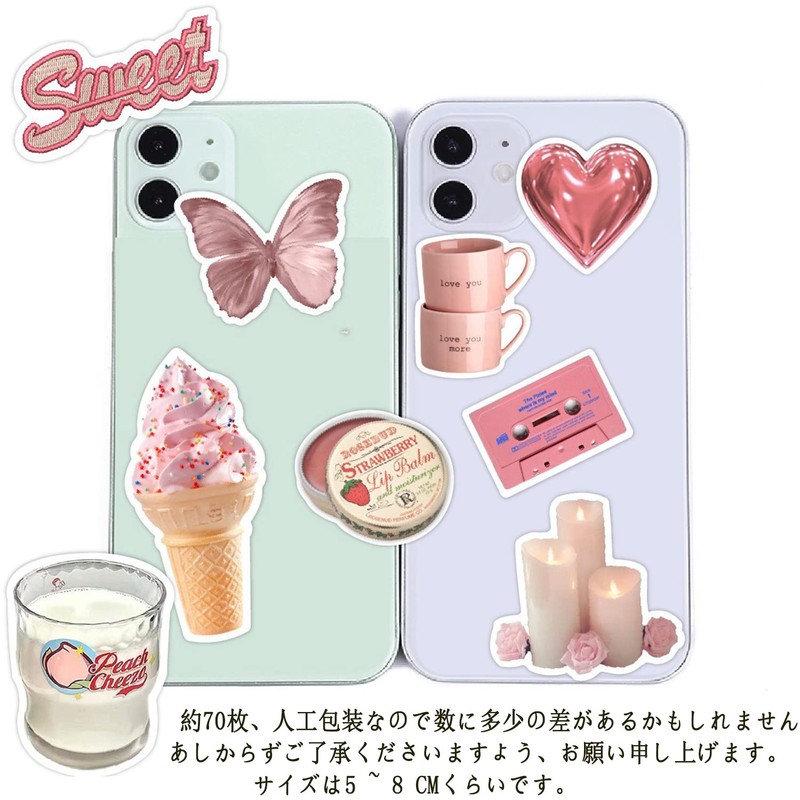 YOVOY Collage Stickers, Cute, Korean Style, Flake Seal Set, Fashionable,
