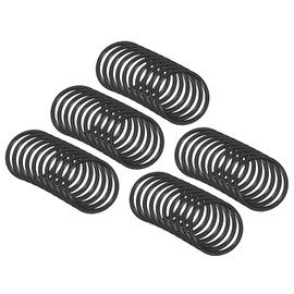 QUARKZMAN Nitrile Rubber O-Rings Seal Replacement Rubber 8 mm x 6 mm x 1 mm for Tap Plumbers Repair Seal Connection, Black Pack of 50