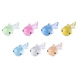 Sarini 50 Pieces Mini Resin Sharks, Small Glow in the Dark Sharks, Mini Dinosaur for Birthday Parties, Miniature Landscape, Home Decoration