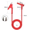 2PCS Multimeter Test Leads 4mm Banana Plug to Crocodile Clip
