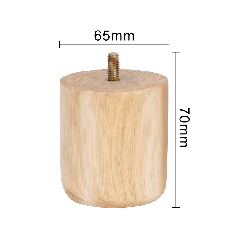 M.J COMFY-LIFE 4Pcs Furniture Legs 60x75mm Wooden Legs for Table