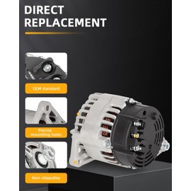 OCPTY Alternators Alternator 12738 Replacement for Caterpillar 216B 226B 232B 242B 257B ，540, 530, D80, D50, Cc34B, Cc24B Replaces 63377462 MAN7462 102211-8180 1022118180