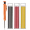 CAASFOOY Deep Hole Marker Pencil.Construction Site Carpenters Pencil Set Metal