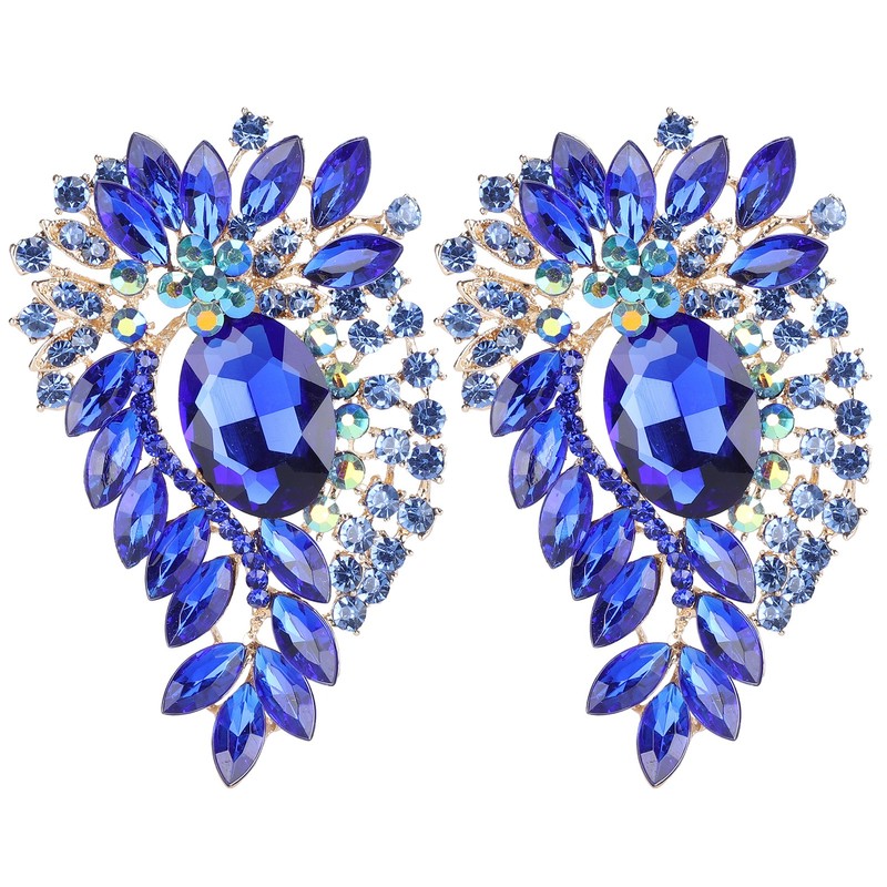 2Pcs Corsage Brooch Fashion Retro Exquisite Alloy Pins Applique Clothing