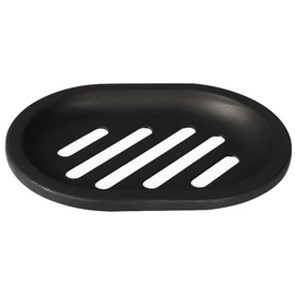 2-pack Soap Dish, Soap Holder, Soap Saver, Easy Cleaning, Dry, Stop Mushy Soap,soap dish black (Black)
