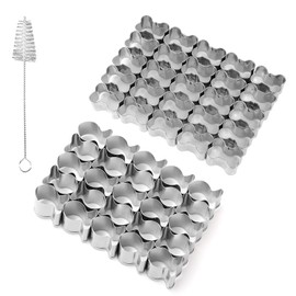 2uds Cortadores de Galletas Pequeños Acero Inoxidable, Moldes Galletas con Forma de Pez Dorado y Hueso Perro 50 Cavidades para Mini Cracker Bocadillos para Hornear Masa Antiadherente