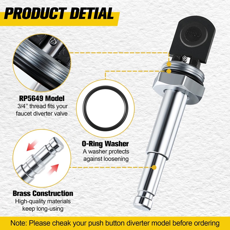 Enhon Push Button Diverter, Replacement for RP5649, Compatible with Delta