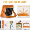 100W LED Solar Work Light, 466 LED 10000LM Magnetic Worklight