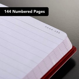 Black N' Red B5 Soft Cover Journal - Ruled with Numbered Pages