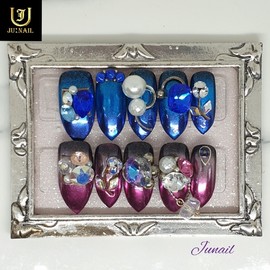 Romeo and Juliet handmade nail tips - Long ballerina / 로미오와줄리엣 수제네일팁 - 롱발레리나