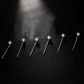 Crystal Hair Pins for Wedding Updo, 6-Piece Set, Silver Rhinestone Bobby Pins