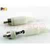 POPESQ® 2 pcs. x RCA Plug 1 way White Plastic