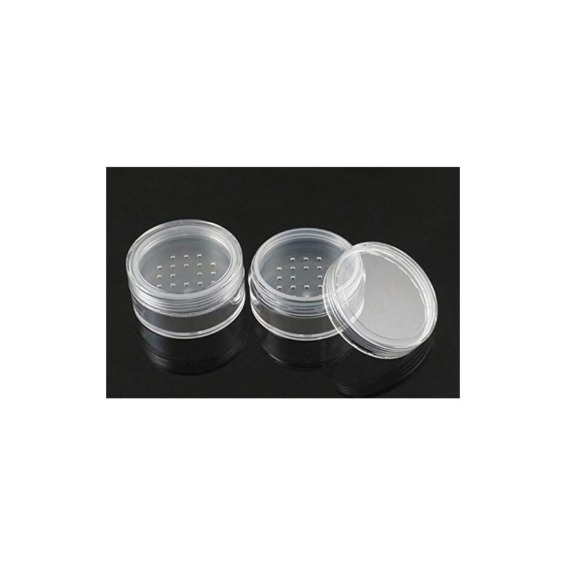 3Pcs 20ml/20g/0.67oz Empty Clear Plastic Loose Powder Puff Box Foundation