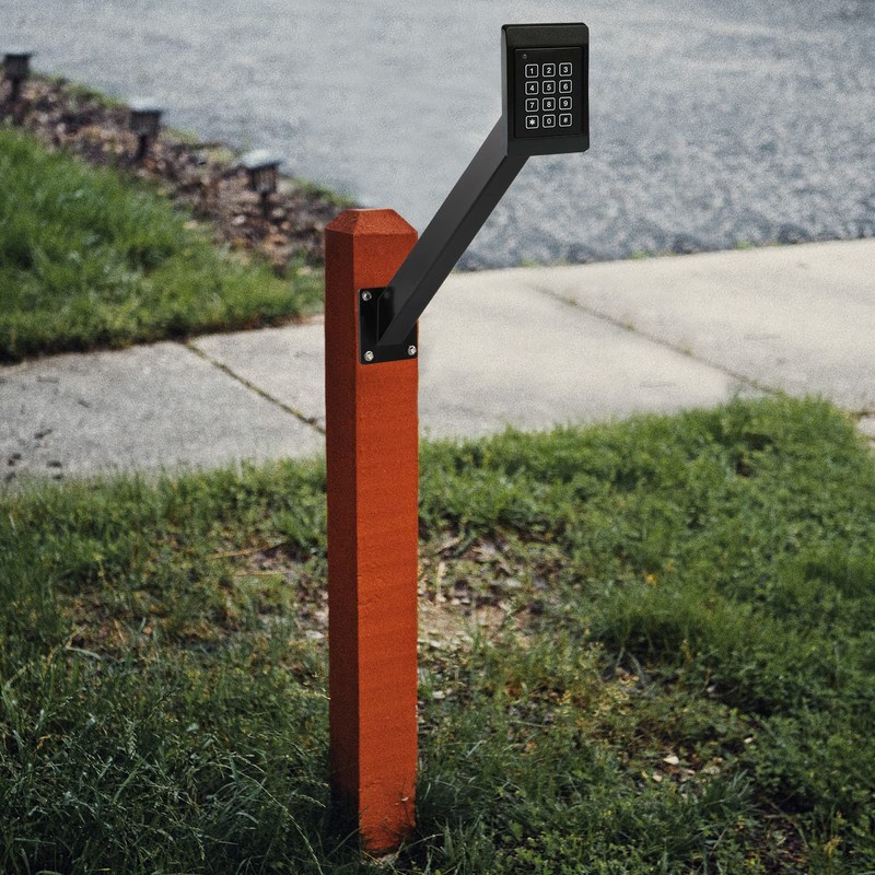 MOLIGOU Keypad Mounting Post Bracket, Universal Gooseneck Keypad Pedestal for